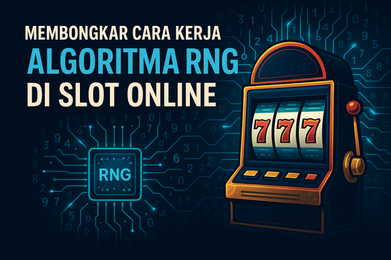 Ilustrasi algoritma RNG pada mesin slot online modern dengan tampilan digital
