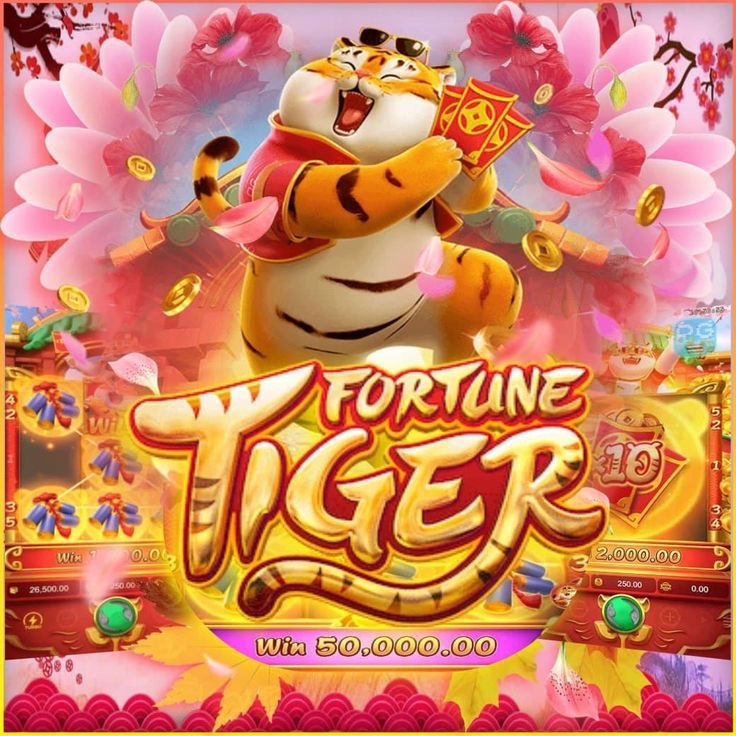 Tampilan game Fortune Tiger slot online dengan desain harimau emas pembawa hoki