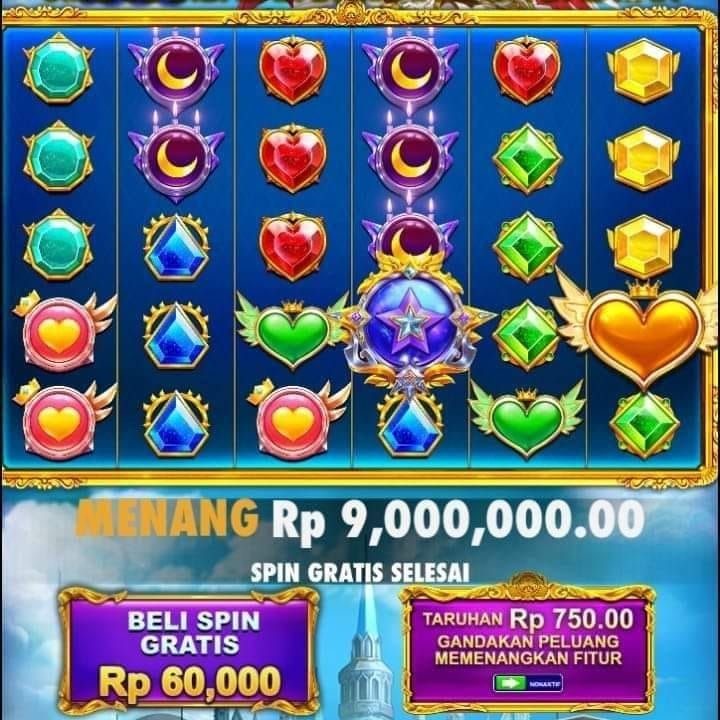 Tampilan slot Starlight Princess dengan kemenangan maxwin dan simbol scatter berwarna cerah